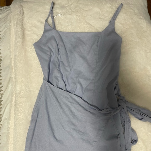 Princess Polly Cottage Hill Mini Dress Baby Blue Size 6 - Picture 5 of 7